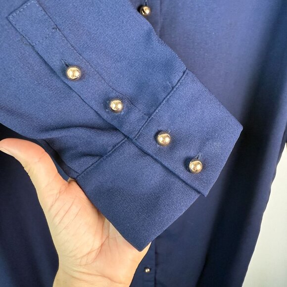 Tuckernuck Shirt Dress Pomander Place NWOT Anderson Midi Admiral Blue XL Preppy - Picture 10 of 11